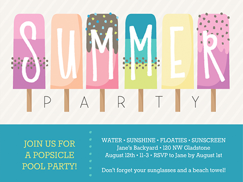 Popsicle Party  -  Smilebox Summer Invitation  