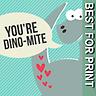 Dino-Mite Blue - Greeting