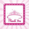 Pink Party Princess Thank You - Thank You