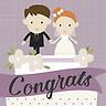 Wedding Cake Congrats - Greeting